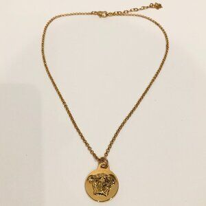 NEW Versace Medusa Head Logo Long Gold Chain Necklace
